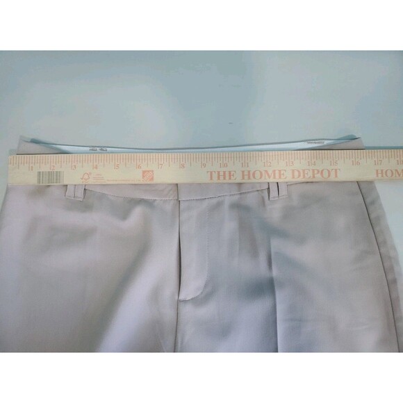 Womens Lightweight Pants Sz 10 Wide Leg High Waist Flat Front  Tan By Divided - Picture 5 of 11